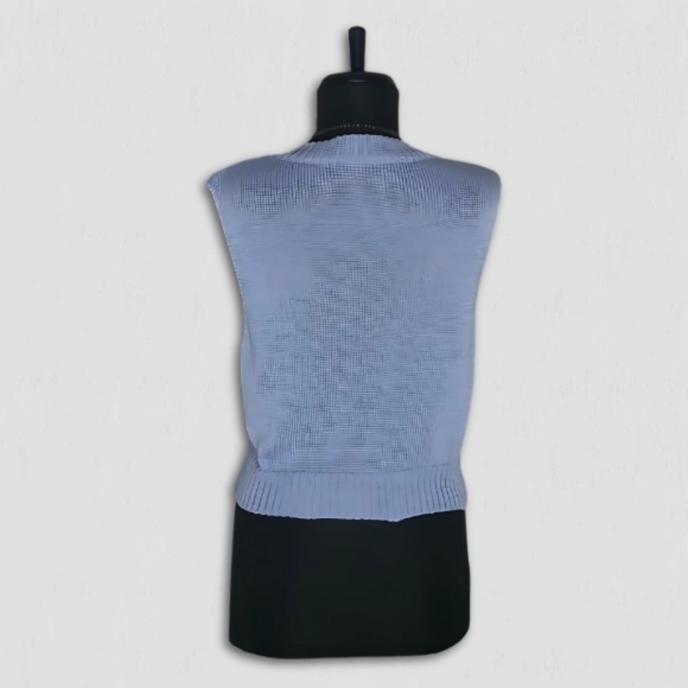 vintage Y2K sweater vest preppy style cable knit academia school girl grunge s - Picture 2 of 8